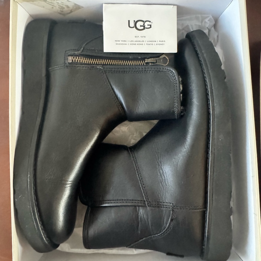 UGG Abree Mini Leather Ankle Boots